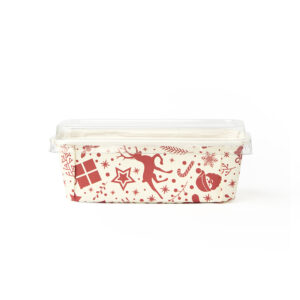 Rectangle Bake and Pack Mould with Clear Lid- 250gms